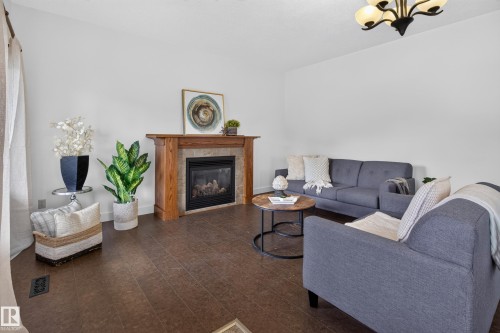 10640 79 Street Nw, Edmonton, AB - Indoor Photo Showing Living Room With Fireplace