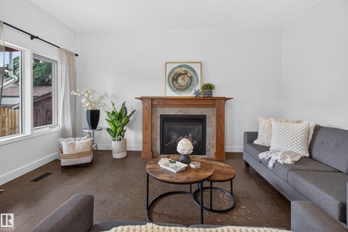 10640 79 Street Nw, Edmonton, AB - Indoor Photo Showing Living Room With Fireplace
