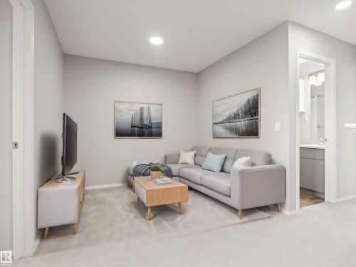103 South Creek Wynd, Stony Plain, AB - Indoor Photo Showing Living Room