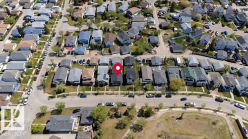 Aerial view of a residential neighborhood with grid street patterns - 29 Campbell Road, Leduc, AB - Outdoor With View