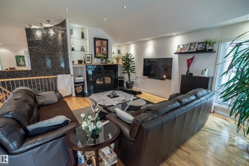 5631 49 Street, Rural Lac Ste. Anne County, AB - Indoor Photo Showing Living Room With Fireplace