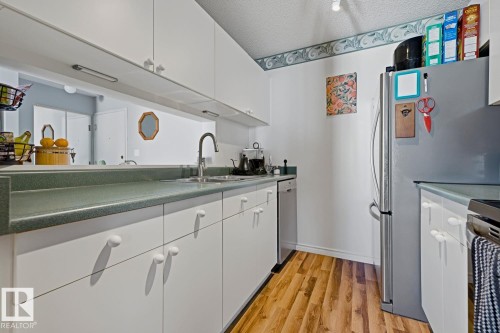 #428 2520 50 St Nw, Edmonton, AB - Indoor Photo Showing Kitchen With Double Sink