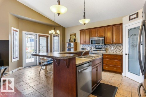 10107 97 Street, Morinville, AB - Indoor Photo Showing Kitchen With Double Sink