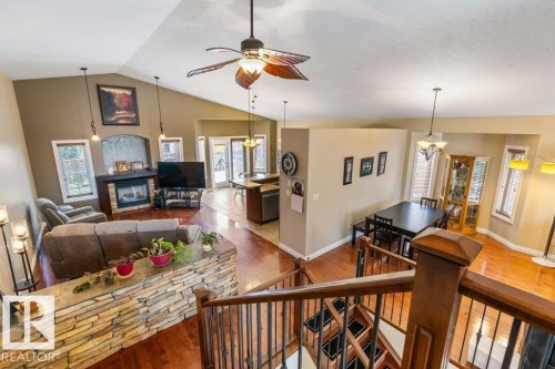 10107 97 Street, Morinville, AB - Indoor Photo Showing Living Room With Fireplace