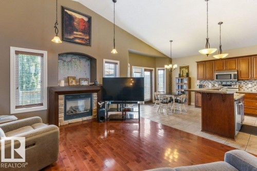 10107 97 Street, Morinville, AB - Indoor With Fireplace