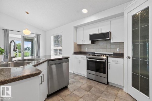 387 Foxboro Way, Sherwood Park, AB - Indoor Photo Showing Kitchen With Stainless Steel Kitchen With Double Sink