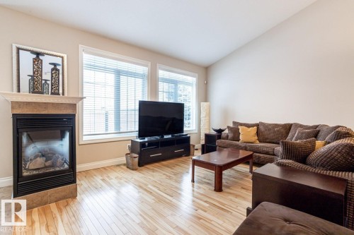 #4 85 Northridge Dr, St. Albert, AB - Indoor Photo Showing Living Room With Fireplace
