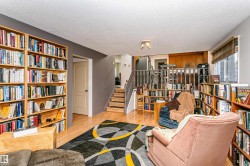 Hardwood-style flooring throughout the main living area - 