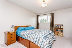 Bright room featuring light-colored carpeting and white walls - 
