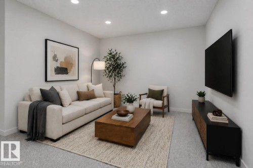 2735 6 Avenue Sw, Edmonton, AB - Indoor Photo Showing Living Room