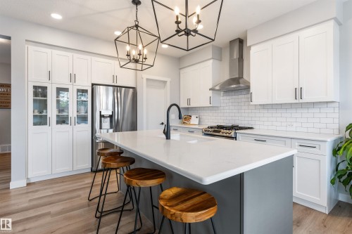 23 Jamison Crescent, St. Albert, AB - Indoor Photo Showing Kitchen With Upgraded Kitchen