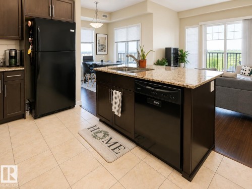 #3403 6 Augustine Cr, Sherwood Park, AB - Indoor Photo Showing Kitchen With Double Sink