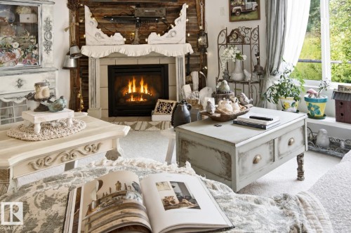 #116 59526 Hwy 657, Rural Bonnyville M.D., AB - Indoor Photo Showing Living Room With Fireplace