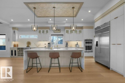 5104 Woolsey Link Nw, Edmonton, AB - Indoor Photo Showing Kitchen With Upgraded Kitchen