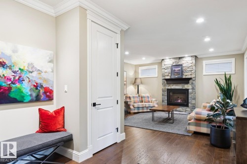 8927 117 Street Nw, Edmonton, AB - Indoor With Fireplace