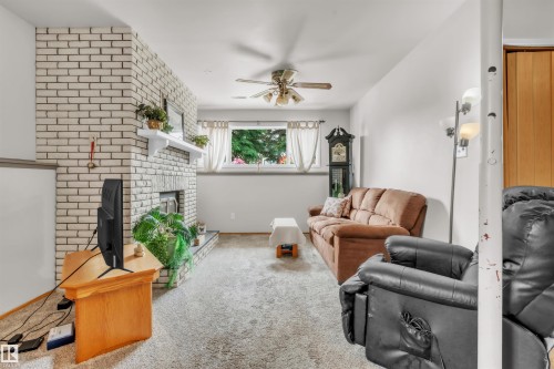 6112 51 Avenue, Cold Lake, AB - Indoor Photo Showing Other Room With Fireplace