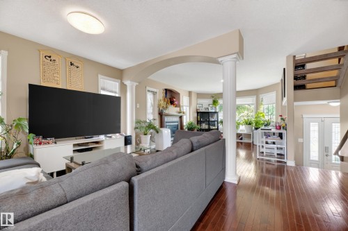 6514 106 Street Nw, Edmonton, AB - Indoor Photo Showing Living Room With Fireplace