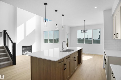 7239 182 Avenue Nw, Edmonton, AB - Indoor Photo Showing Kitchen With Double Sink With Upgraded Kitchen