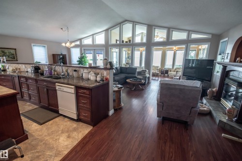 4740 Sunset Drive, Rural Lac Ste. Anne County, AB - Indoor With Fireplace