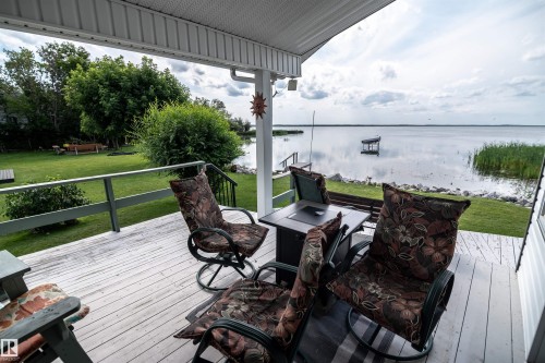 4740 Sunset Drive, Rural Lac Ste. Anne County, AB - Outdoor With Body Of Water With Deck Patio Veranda With Exterior