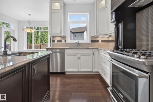 3308 Somerset Drive, Sherwood Park, AB - Indoor Photo Showing Kitchen With Double Sink With Upgraded Kitchen