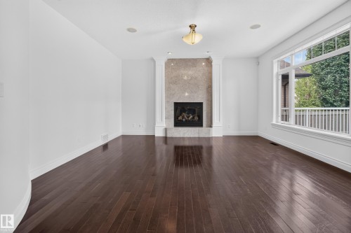 3308 Somerset Drive, Sherwood Park, AB - Indoor With Fireplace