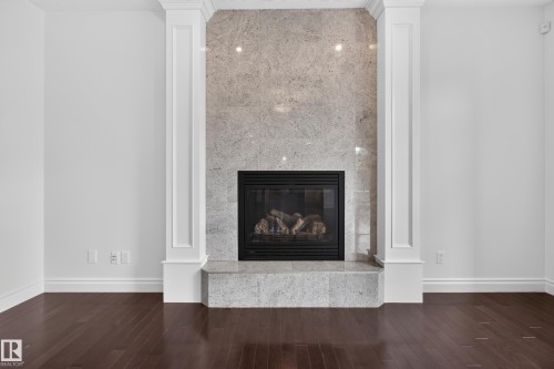 3308 Somerset Drive, Sherwood Park, AB - Indoor Photo Showing Living Room With Fireplace