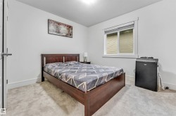 Carpeted room featuring a double-paned window with blinds, white trim, and light-colored walls - 