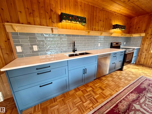 Newly Renovated - 54046 Rge Road 213, Rural Strathcona County, AB - Indoor Photo Showing Kitchen With Double Sink