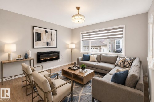 17928 62 Street Nw, Edmonton, AB - Indoor Photo Showing Living Room With Fireplace