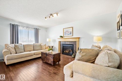 1212 37C Avenue Nw, Edmonton, AB - Indoor Photo Showing Living Room With Fireplace