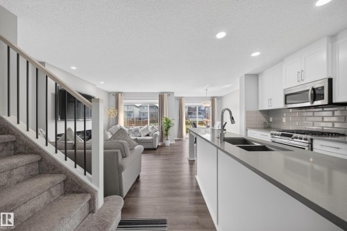 2366 Wonnacott Crescent Sw, Edmonton, AB - Indoor Photo Showing Kitchen With Double Sink With Upgraded Kitchen