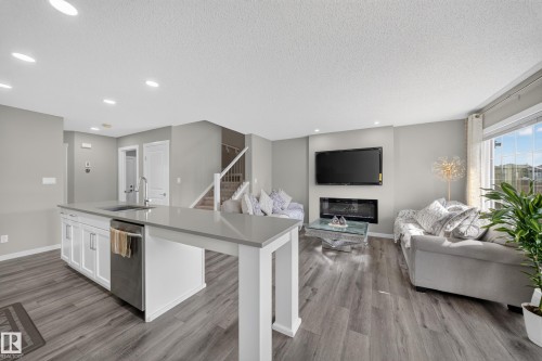 2366 Wonnacott Crescent Sw, Edmonton, AB - Indoor With Fireplace