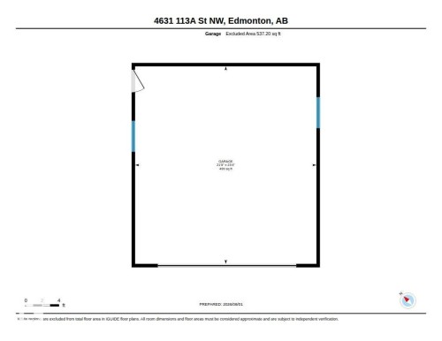 Garage: 21'5" x 23'4"  |  499 sq ft - 4631 113A Street Nw, Edmonton, AB - Other