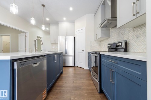 5736 176 Avenue Nw, Edmonton, AB - Indoor Photo Showing Kitchen With Upgraded Kitchen