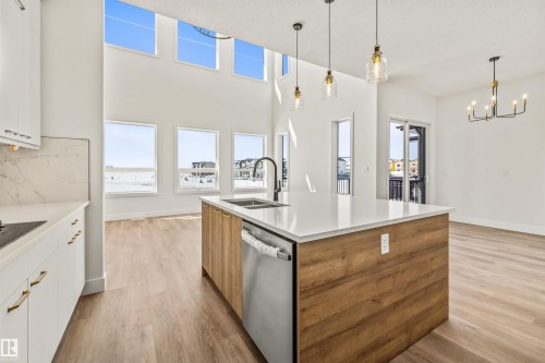 21 Sorel Avenue, Beaumont, AB - Indoor Photo Showing Kitchen With Double Sink With Upgraded Kitchen