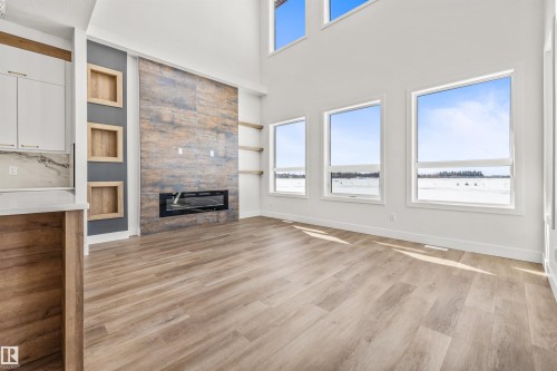 21 Sorel Avenue, Beaumont, AB - Indoor With Fireplace