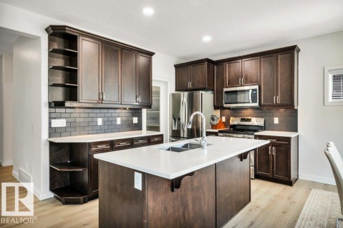 76 Everitt Drive, St. Albert, AB - Indoor Photo Showing Kitchen With Double Sink With Upgraded Kitchen