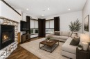 536 Highland Drive, Sherwood Park, AB  - Indoor Photo Showing Living Room With Fireplace 