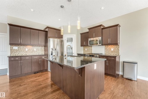 13525 162A Avenue Nw, Edmonton, AB - Indoor Photo Showing Kitchen With Stainless Steel Kitchen With Upgraded Kitchen