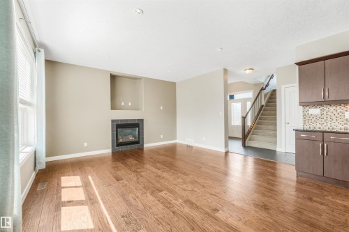 13525 162A Avenue Nw, Edmonton, AB - Indoor Photo Showing Living Room With Fireplace