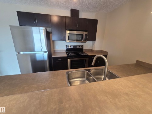#223 1180 Hyndman Rd Nw, Edmonton, AB - Indoor Photo Showing Kitchen With Double Sink