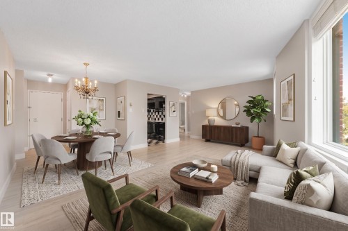 #302 9916 113 St Nw, Edmonton, AB - Indoor Photo Showing Living Room