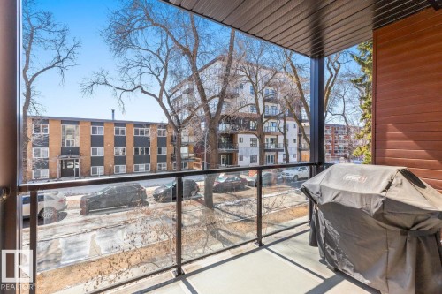 Nice South Facing Balcony With Gas Hook-Up. - #203 10006 83 Av Nw, Edmonton, AB - Outdoor