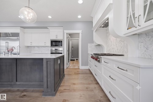 1305 Hainstock Way Sw, Edmonton, AB - Indoor Photo Showing Kitchen With Upgraded Kitchen