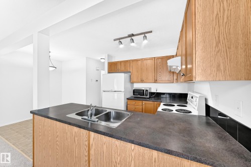 #93 230 Edwards Dr Sw, Edmonton, AB - Indoor Photo Showing Kitchen With Double Sink