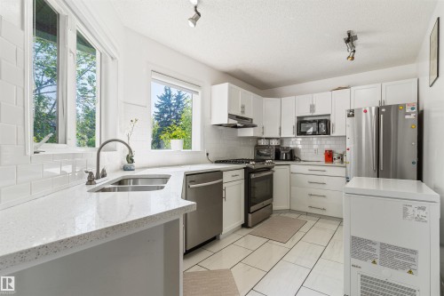 15817 102 Avenue Nw, Edmonton, AB - Indoor Photo Showing Kitchen With Double Sink With Upgraded Kitchen