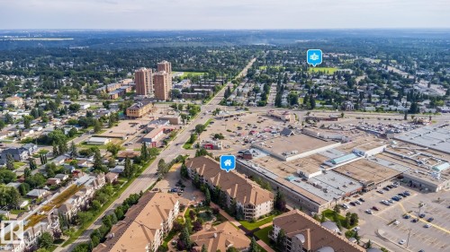 Aerial perspective of a multi-building residential complex - #209 8912 156 St Nw, Edmonton, AB - Outdoor With View