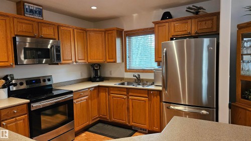 7 Andrew Drive, Rural Athabasca County, AB - Indoor Photo Showing Kitchen With Stainless Steel Kitchen With Double Sink