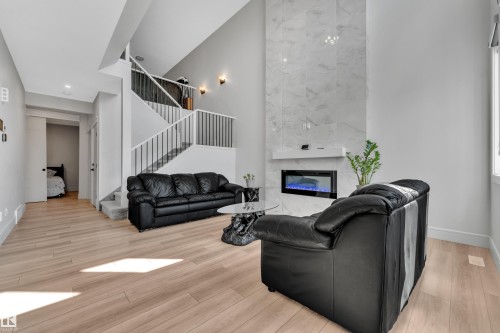 3811 42 Avenue, Beaumont, AB - Indoor With Fireplace